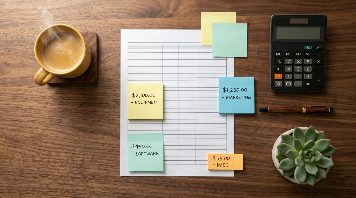Amazon FBA fee structure 2025 — cost analysis on desk with calculator and expense notes